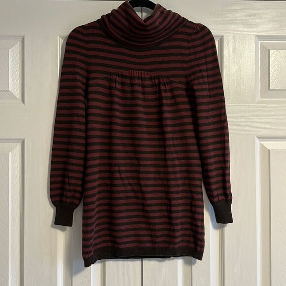 Ella Moss Women’s Turtleneck Striped Sweater - Picture 1 of 6